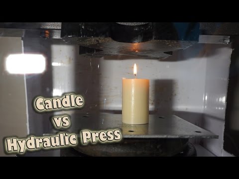 Burning Candle Crushed By Hydraulic Press| Satisfying Results Video