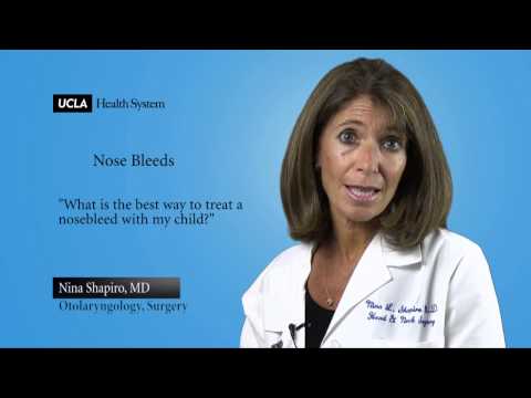 What is the best way to treat a nosebleed with my child? | Nose Bleeds - Nina Shapiro, MD