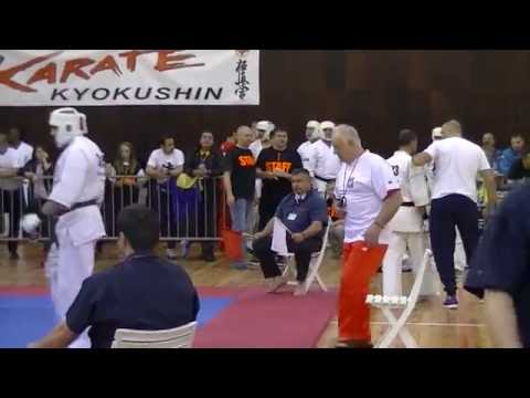 30th ME Karate Kyokushin IKO 2016 - Warna - Dariusz Cymmerman vs. Rudolf Conquet.