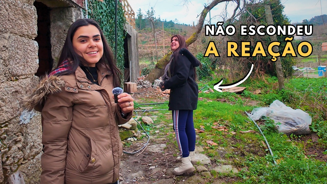 MINHA MÃE VIAJOU 7.500KM PRA VER A REFORMA DA NOSSA CASA ABANDONADA 🇵🇹