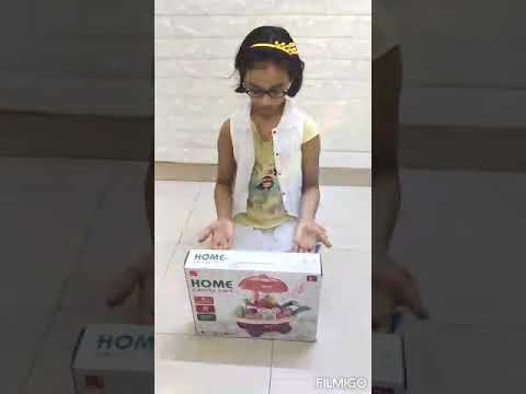 Unboxing and playing with kimaya ice cream set