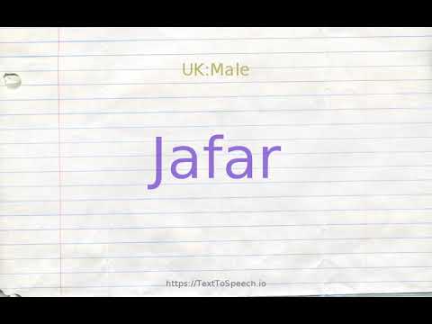 How to pronounce jafar