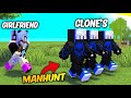 😱 Speedrunner VS Hunter With My Girlfriend But I Can Make My Clone in Minecraft..