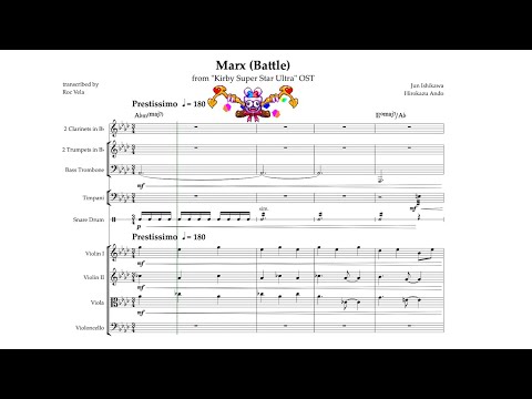 Marx Battle (from "Kirby Super Star Ultra" OST) - Sheet music transcription