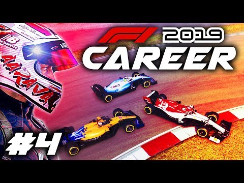 F1 2019 CAREER MODE Part 4: HIT OFF TRACK! & FIRST TASTE OF WET WEATHER RACING!