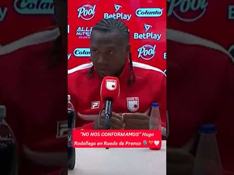 Hugo Rodallega en Rueda de Prensa 🎙️❤️🤍 #santafe #independientesantafe # #fpc #ligabetplay
