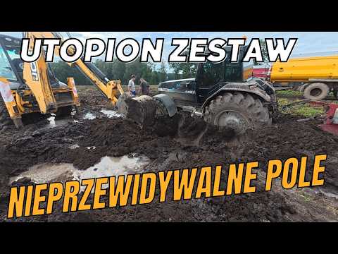 Za dobrze szło. Potężna wtopa ciągnika z kombajnem.