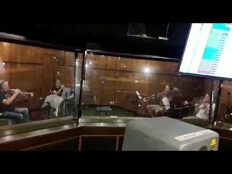 Yoeli dikman Recording the brass section for the upcoming lipa album