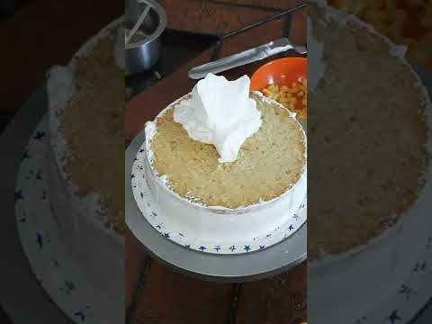 Easy Cake making| pineapple cake making | jaiminicafe. | swing on the cake |