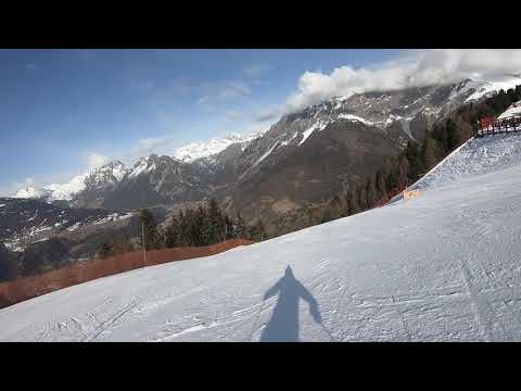 SKI WITH ME (10) BORMIO STELVIO TRACK FROM THE ROCCA TO THE BOTTOM OF THE VALLEY