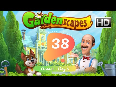 Gardenscapes Story Part 38 - Area 9 - Day 5 Gameplay Walkthrough [HD]