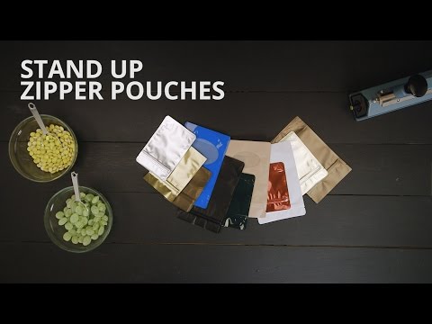 Stand up zipper pouches