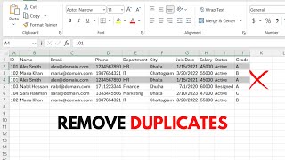 Remove Duplicates in excel in 10 Seconds!