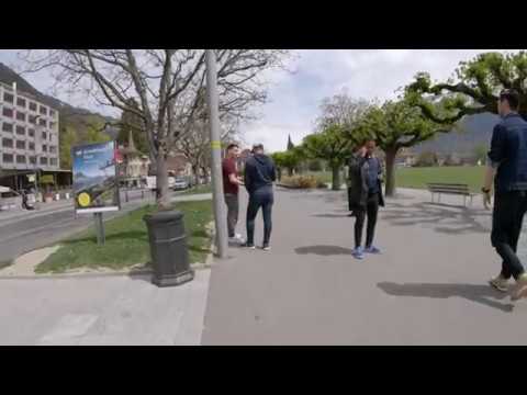 [4k]  Interlaken Switzerland, Walking from Interlaken West to Interlaken Ost