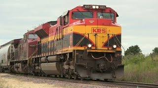 preview picture of video 'KCS 4051 East, an SD70ACe Southern Belle on 8-12-2014'