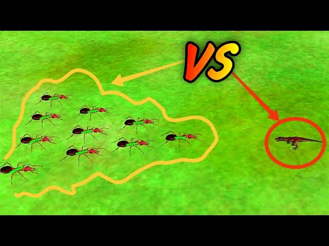 GIANT ANTS vs LITTLE T-REX - Animal Revolt Battle Simulator