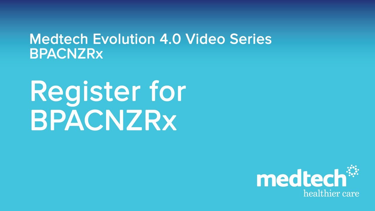 Registration for BPACNZRx