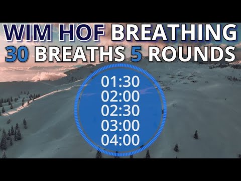Wim Hof Guided Breathing Session - 5 Rounds 30 Breaths Extreme Prolonged No Talking