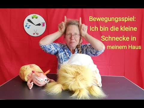 Bewegen und singen: Ich bin die kleine Schnecke in meinem Haus.