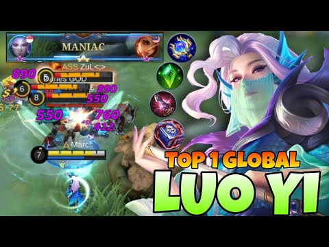 MANIAC! Luo Yi Insane Burst Damage [ Top 1 Global Luo Yi ] Marc ~ Mobile Legends