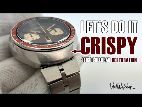 Seiko Bullhead 1970s Chronograph Restoration - Let‘s do it crispy again! -ASMR-