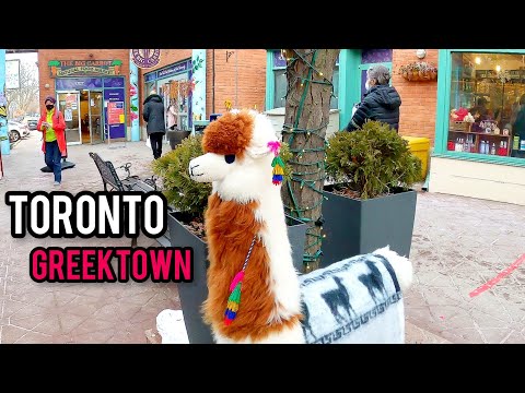 Greektown, Danforth Toronto, Canada February, 2021