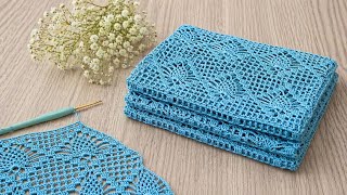 🩵Extraordinary Crochet Tile and Pineapple Pattern🩵 How to Make a Unique Design for Blouses, Shawls