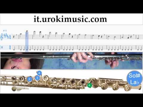 Corso di Flauto David Guetta, Justin Bieber - 2U Tablature Tab Parte#1 Esercita um-i276