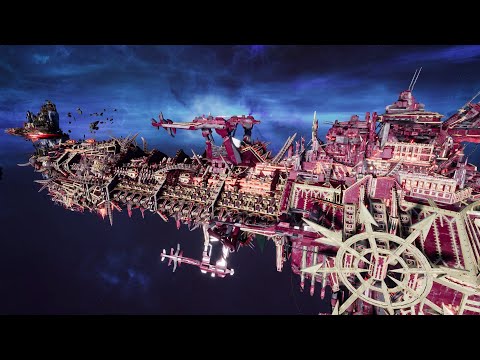 World Eaters vs Imperial Navy - Skalgrim Mod - Massive Battle - Battlefleet Gothic Armada 2