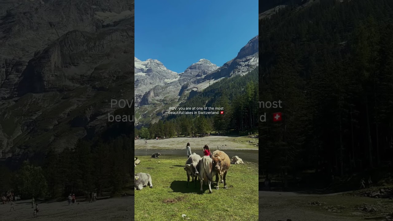 Oeschinensee in Switzerland: one of the most beautiful lakes #travel #inlovewithswitzerland