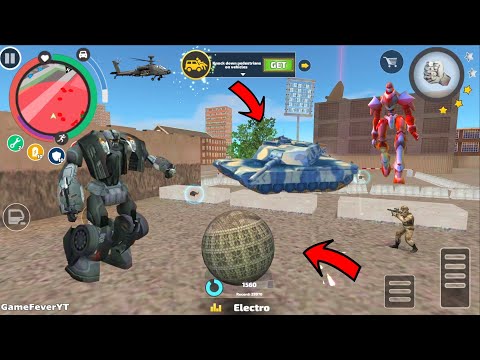 Rope Hero: Vice Town (Ball Car Fight Car Robot) Cannon Ball Hit Repeatedly - Android Gameplay HD