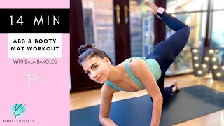 ABS & Booty Mat Pilates Workout with Ankle Weights | Bala Bangles