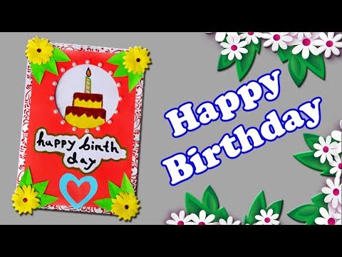 DIY: Beautiful Handmade Birthday Card Idea-DIY Greeting Card for Birthday-Paper Card Making Idea