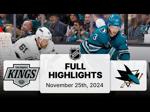 NHL Highlights | Kings vs. Sharks | November 25, 2024