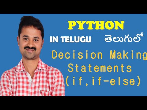 Decision Making Statements In Python Python Tutorials In Telugu