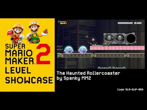 The Haunted Rollercoaster by Spanky MM2 - SMM2 Level Showcase *NO COMMENTARY*