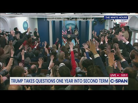 President Trump at White House Press Briefing