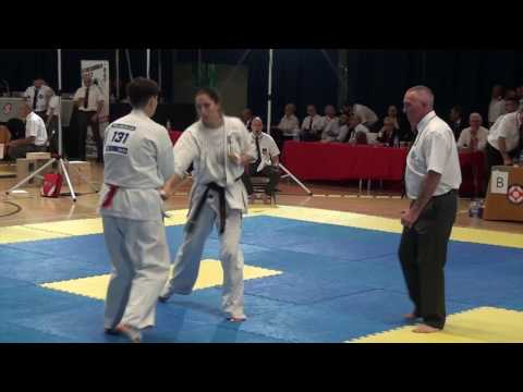 British Karate Kyokushinkai 8th Cup of Europe Patrycja Calka v Csenge Szepesi