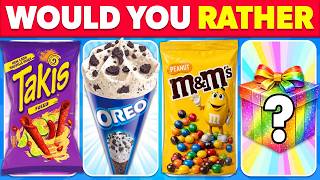 Would You Rather - Mystery Food Challenge 🥵🍟 Popular Snacks Edition