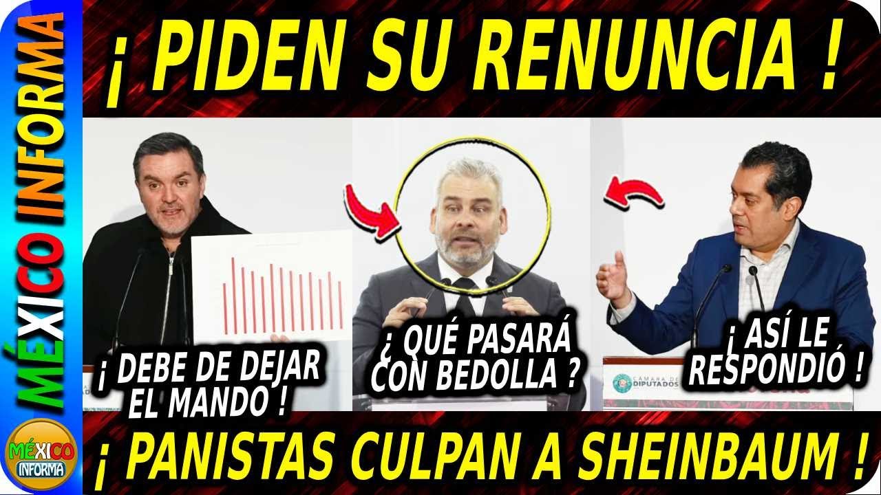 PANISTAS CULPAN A SHEINBAUM. PIDEN QUE RENUNCIE BEDOLLA. ASÍ RESPONDIÓ MORENA.