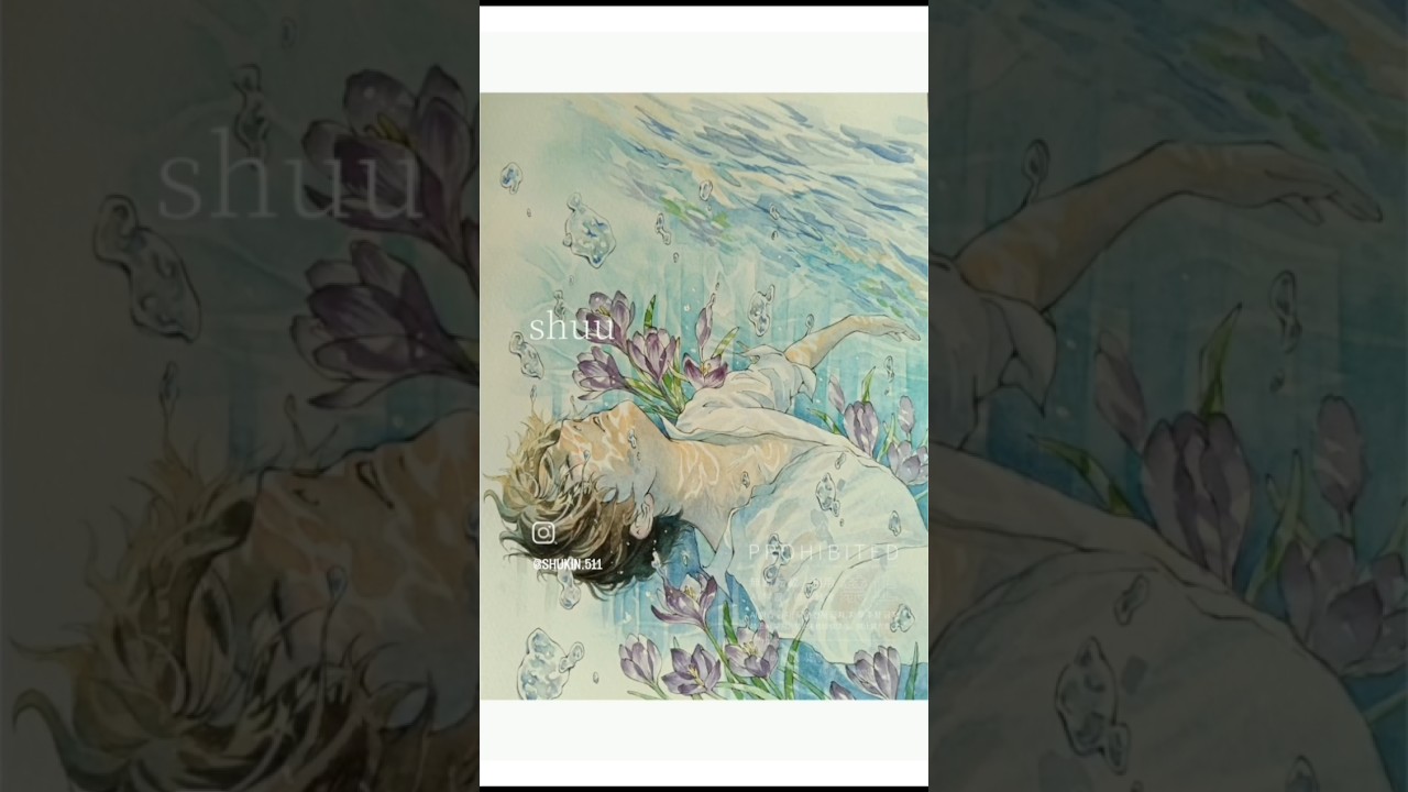 今回、HUGOLA様からご提供頂いた楽曲で絵を描かせていただきました😌　#shuu #制作過程 #メイキング