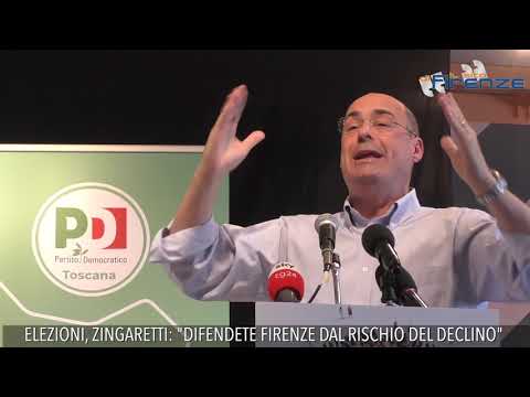 Elezioni, Zingaretti:"Difendete Firenze dal rischio del declino"