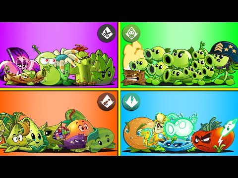 Tournament 5 Team SPEAR x PEA x PULT x ELECTRIC x FIRE - Who Will Win? - PvZ 2 Team Plants Battlez