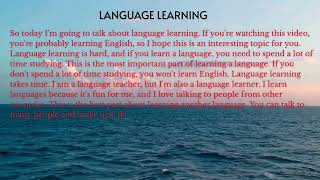 Language Learning
