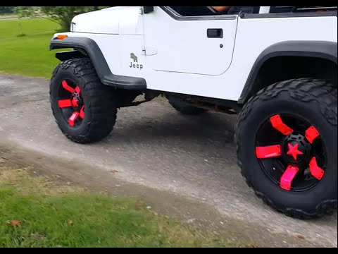 Hot Pink Custom Painted XD811 II Rockstar Rims Inserts Jeep Wrangler 33's