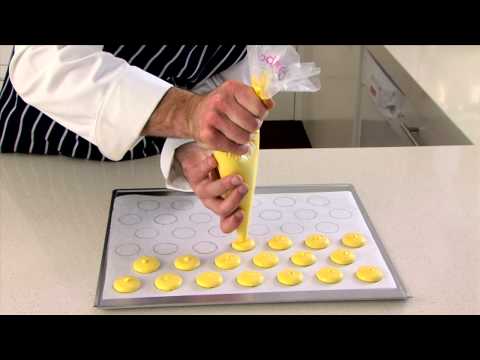 Zumbo Baking - Passionfruit Macarons (Step 3: Piping)