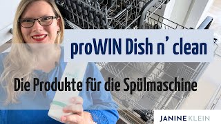 proWIN Dish n‘ clean Boutique, die Produkte für die Spülmaschine
