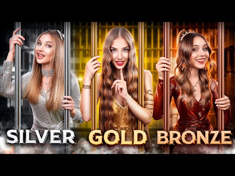 Gold Girl vs Silver Girl vs Bronze Girl! We Got to Jail