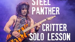 Steel Panther - Critter GUITAR SOLO LESSON