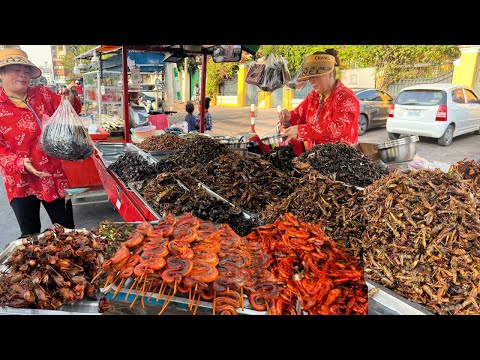 Amazing Cambodian Exotic Food Selling @Royal Palace – Best Exotic Food Selling On The Street